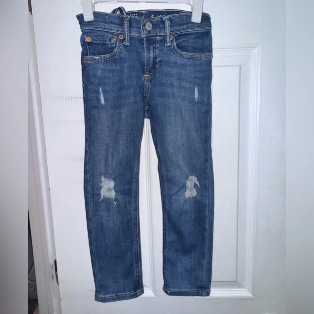 Gap Boys Distressed Skinny Jeans Size 5 Blue Denim